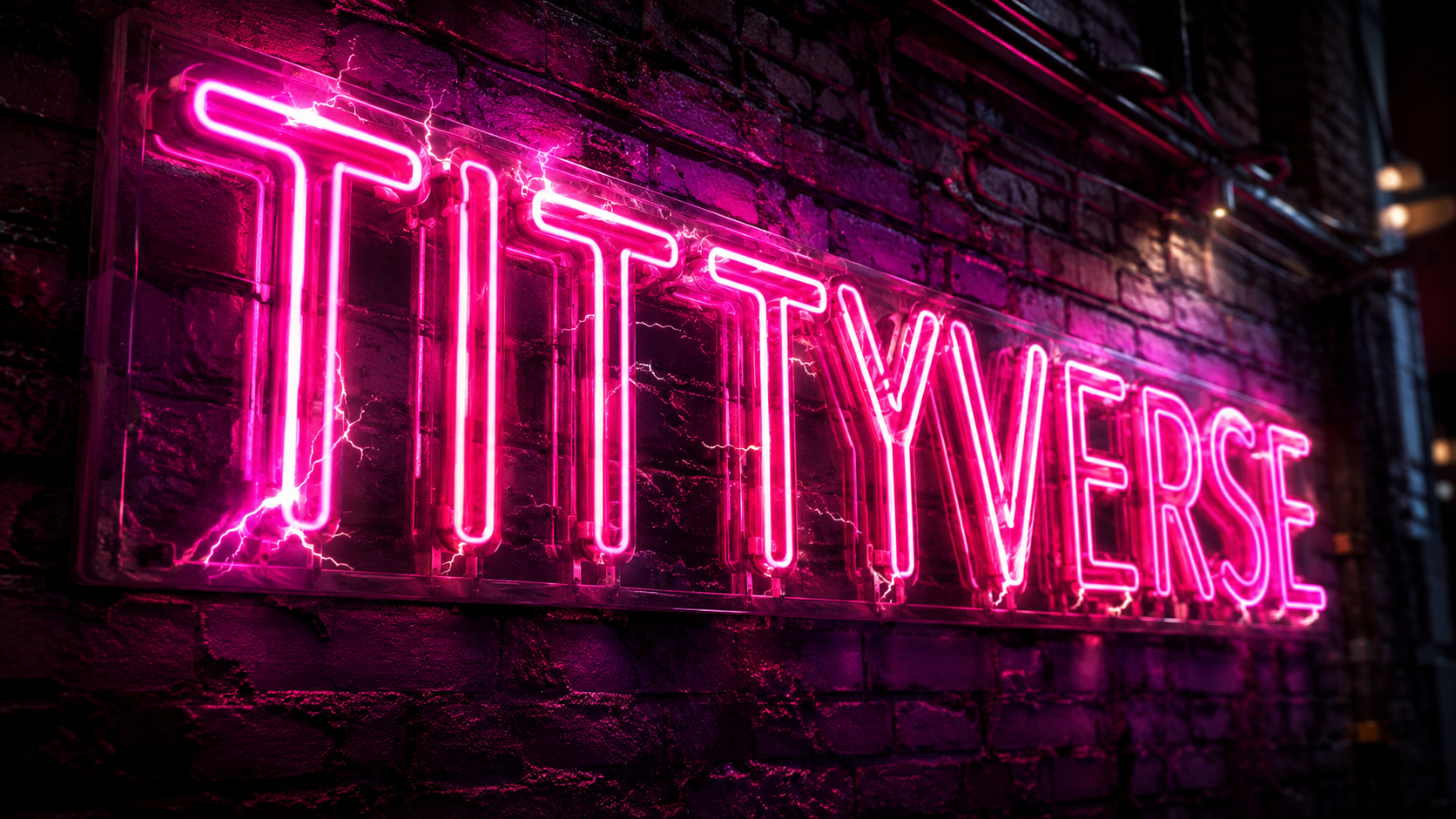 TITTYVERSE neon sign